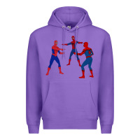 Purple spidey meme Premium Hoodie - linhVisuals