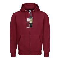Burgundy California Wine Zipper Hoodie - RanaPortraitStore