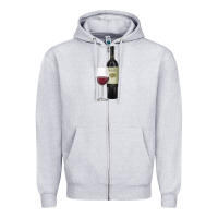 Heather Grey California Wine Zipper Hoodie - RanaPortraitStore