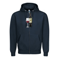 Navy California Wine Zipper Hoodie - RanaPortraitStore