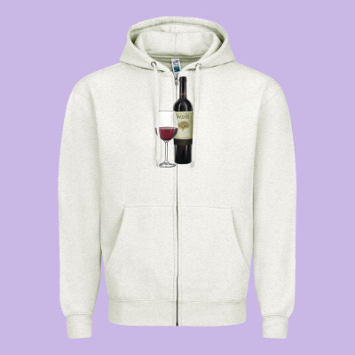 California Wine Zipper Hoodie Designed By Ranaportraitstore