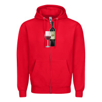 Red California Wine Zipper Hoodie - RanaPortraitStore