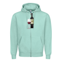 Seafoam California Wine Zipper Hoodie - RanaPortraitStore