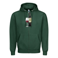 Sports Green California Wine Zipper Hoodie - RanaPortraitStore