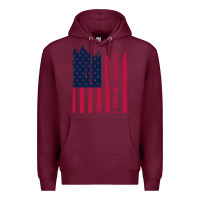 Burgundy correctional officer shirts   correctional prison officer thin silver Premium Hoodie - linhVisuals