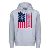 Heather Grey correctional officer shirts   correctional prison officer thin silver Premium Hoodie - linhVisuals