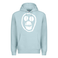 Blue Mist the mighty boosh monkey skull Premium Hoodie - linhVisuals