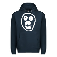 Navy the mighty boosh monkey skull Premium Hoodie - linhVisuals