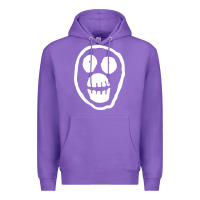 Purple the mighty boosh monkey skull Premium Hoodie - linhVisuals