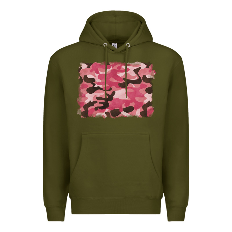 Pink Camouflage Background Premium Hoodie by BarkalooDesign | Teevron