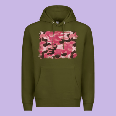 Pink Camouflage Background Premium Hoodie Designed By Barkaloodesign