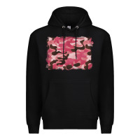 Black pink camouflage background Premium Hoodie - BarkalooDesign