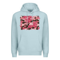 Blue Mist pink camouflage background Premium Hoodie - BarkalooDesign