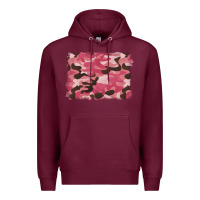 Burgundy pink camouflage background Premium Hoodie - BarkalooDesign