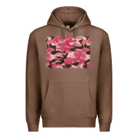 Chestnut pink camouflage background Premium Hoodie - BarkalooDesign