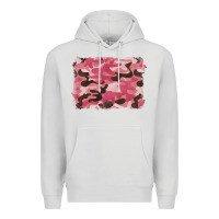 Dove Grey pink camouflage background Premium Hoodie - BarkalooDesign