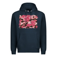 Navy pink camouflage background Premium Hoodie - BarkalooDesign