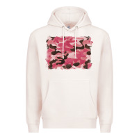 Pale Pink pink camouflage background Premium Hoodie - BarkalooDesign