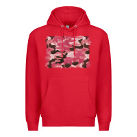 Red pink camouflage background Premium Hoodie - BarkalooDesign
