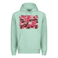 Seafoam pink camouflage background Premium Hoodie - BarkalooDesign