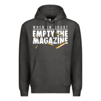 Charcoal Heather when in doubt empty the magazine Premium Hoodie - linhVisuals