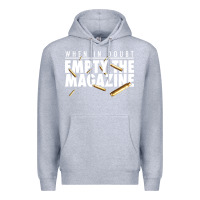 Heather Grey when in doubt empty the magazine Premium Hoodie - linhVisuals