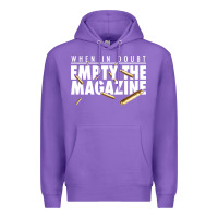 Purple when in doubt empty the magazine Premium Hoodie - linhVisuals