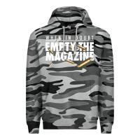 Slate Camo when in doubt empty the magazine Premium Hoodie - linhVisuals