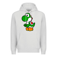 Dove Grey Yoshi Green Premium Hoodie - linhVisuals