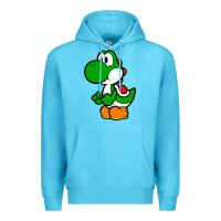 Ocean Blue Yoshi Green Premium Hoodie - linhVisuals