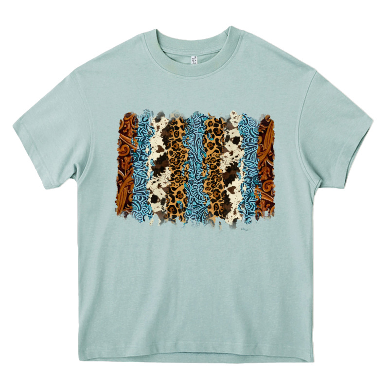 Tool Leather Leopard Cowhide Backround Heavy Core Tee by RanaPortraitStore | Teevron