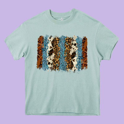 Tool Leather Leopard Cowhide Backround Heavy Core Tee Designed By Ranaportraitstore