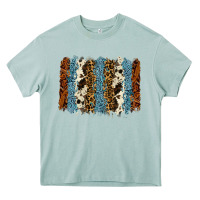 Arona tool leather leopard cowhide backround Heavy Core Tee - RanaPortraitStore