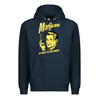 Navy the marijuana weed Premium Hoodie - linhVisuals