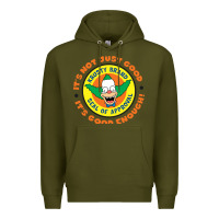 Army Green krusty the clown Premium Hoodie - linhVisuals