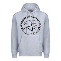 Heather Grey Purdue University Premium Hoodie - linhVisuals