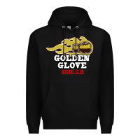 Black Golden Glove Boxing Club, King of the Ring Outfit. Premium Hoodie - linhVisuals
