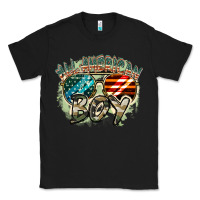 Black All American boy 4th of july Classic Tee - FaDigitalArtStudio
