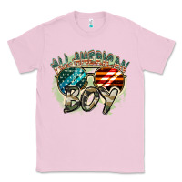 Bubblegum Pink All American boy 4th of july Classic Tee - FaDigitalArtStudio