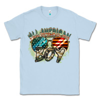 Dusty Blue All American boy 4th of july Classic Tee - FaDigitalArtStudio