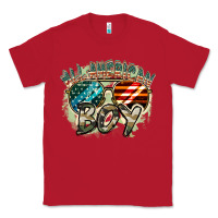 Red All American boy 4th of july Classic Tee - FaDigitalArtStudio
