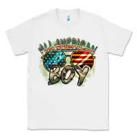 White All American boy 4th of july Classic Tee - FaDigitalArtStudio