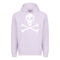 Lilac skull crossbones Premium Hoodie - linhVisuals