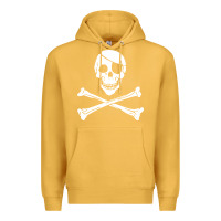 Mustard skull crossbones Premium Hoodie - linhVisuals
