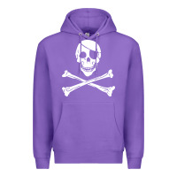 Purple skull crossbones Premium Hoodie - linhVisuals