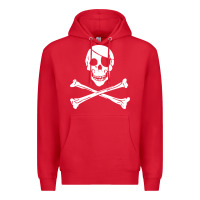 Red skull crossbones Premium Hoodie - linhVisuals