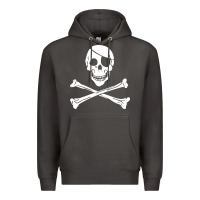 Smoke skull crossbones Premium Hoodie - linhVisuals