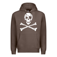 Coffee skull crossbones Premium Hoodie - linhVisuals