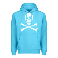 Ocean Blue skull crossbones Premium Hoodie - linhVisuals