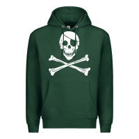 Sports Green skull crossbones Premium Hoodie - linhVisuals